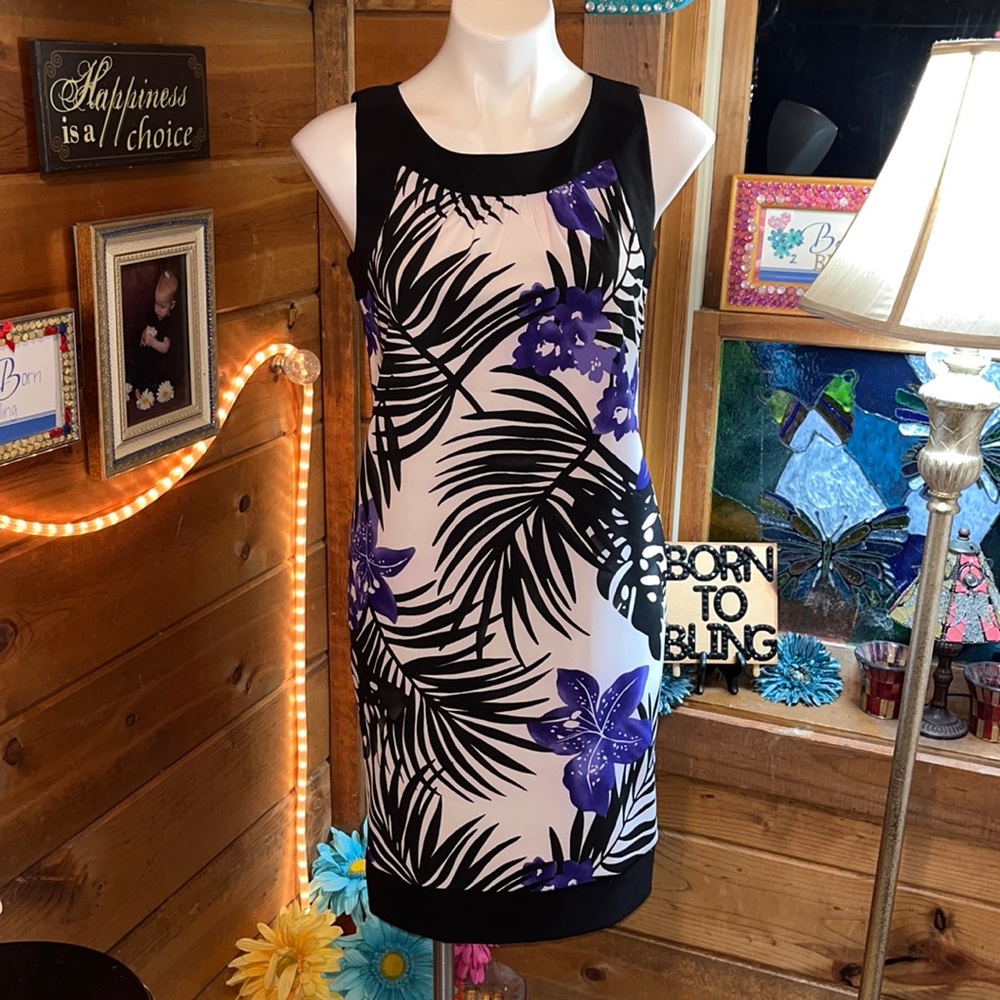 Gorgeous & Stunning Ab Studio Sheath Dress Purple & Black